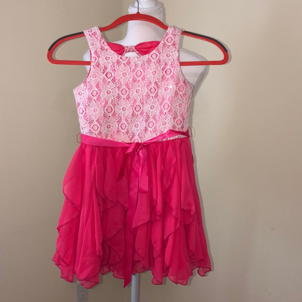 Very beautiful pink and white dress